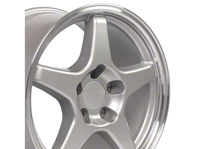 ZR1 Style Silver 4-Wheel Kit; 17x9.5; 56mm Offset (88-96 Corvette C4)
