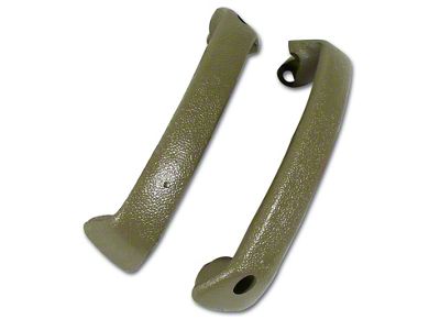 ABS Plastic Inner Door Handles; Saddle (1965 Corvette C2)