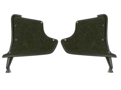 ABS Plastic Kick Panels with Carpet (65-67 Corvette C2)