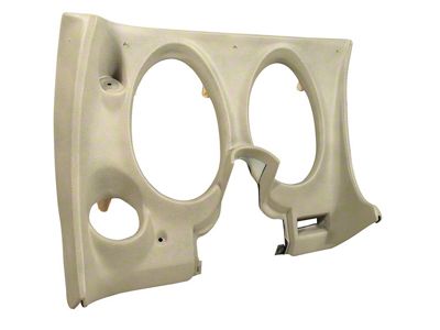 ABS Plastic Lower Dash Pad; Driver Side (74-76 Corvette C3 w/ A/C)