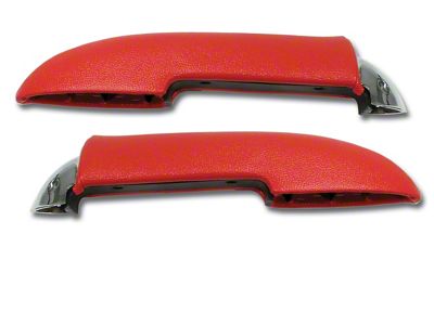 Vinyl Door Armrests with Chrome Ends (58-61 Corvette C1)
