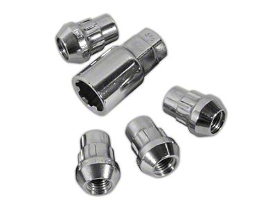 Chrome Wheel Locks; Set of 4 (68-96 Corvette C2, C3 & C4)