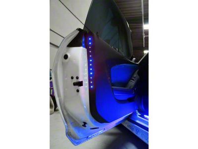 LED Door Safety Lights; Blue (84-96 Corvette C4)