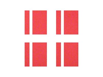 Vinyl Wheel Hash Mark Decals; Anodized Matte Red (53-96 Corvette C1, C2, C3 & C4)