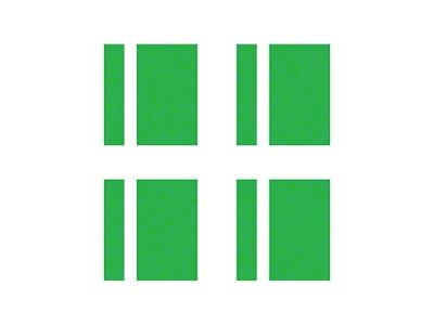 Vinyl Wheel Hash Mark Decals; Gloss Lime Green (53-96 Corvette C1, C2, C3 & C4)