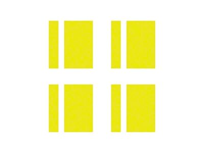 Vinyl Wheel Hash Mark Decals; Gloss Yellow (53-96 Corvette C1, C2, C3 & C4)