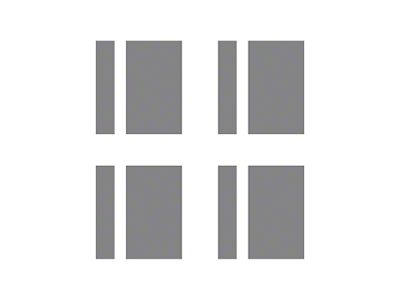 Vinyl Wheel Hash Mark Decals; Matte Gray (53-96 Corvette C1, C2, C3 & C4)