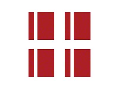 Vinyl Wheel Hash Mark Decals; Matte Red (53-96 Corvette C1, C2, C3 & C4)