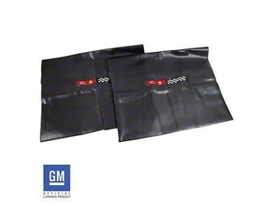 CA Embroidered T-Top Bags with 1981 Logo; Black (68-82 Corvette C3)