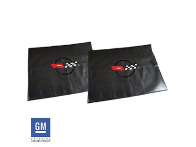 CA Embroidered T-Top Bags with 1982 Collector Edition Logo; Black (68-82 Corvette C3)