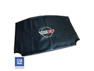Embroidered Top Bag with 84-90 C4 Logo; Black (84-93 Corvette C4)