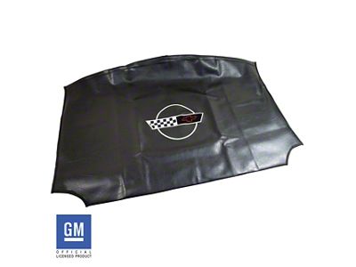 CA Embroidered Top Bag with 91-96 C4 Logo; Black (84-93 Corvette C4)