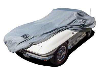 Maxtech Outdoor/Indoor Car Cover; Gray (63-67 Corvette C2)