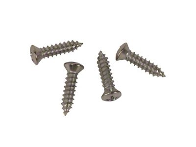 Oversize Door Sill Plate and Console Screw Set; 4-Pieces (65-73 Mustang)