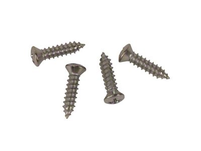 CA Oversize Door Sill Plate and Console Screw Set; 4-Pieces (65-73 Mustang)