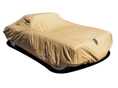 Premium Flannel Indoor Car Cover; Tan (53-62 Corvette C1)