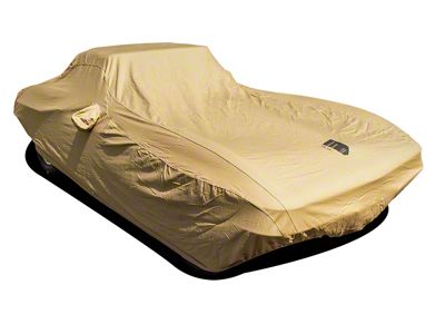 Premium Flannel Indoor Car Cover; Tan (63-67 Corvette C2)