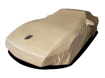Premium Flannel Indoor Car Cover; Tan (84-90 Corvette C4)