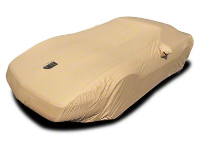 Premium Flannel Indoor Car Cover; Tan (91-96 Corvette C4)