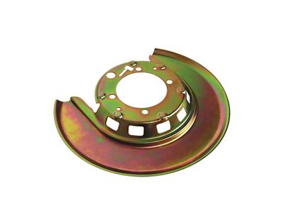 Rear Backing Plate Shield; Gold; Driver Side (76-82 Corvette C3)