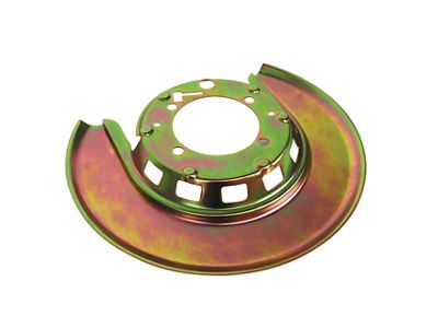 Rear Backing Plate Shield; Gold; Passenger Side (76-82 Corvette C3)