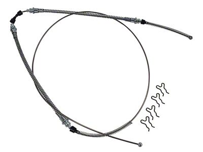 Rear Parking Brake Cable; Stainless Steel (65-82 Corvette C2 & C3)