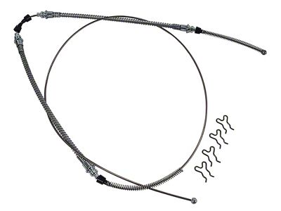 CA Rear Parking Brake Cable; Stainless Steel (65-82 Corvette C2 & C3)