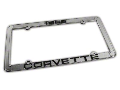 1965 Corvette License Plate Frame; Chrome (Universal; Some Adaptation May Be Required)