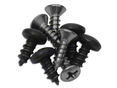 Windshield Pillar Post Weatherstrip Screw Set; 8-Pieces (73-82 Corvette C3)