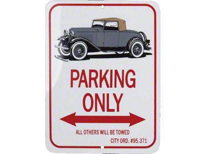 Cabriolet Parking Only Sign