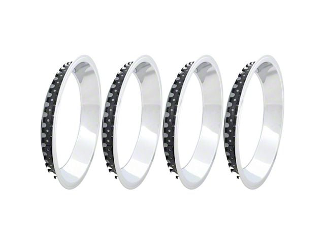 14x7 Rally Wheel Trim Ring Set with 2-1/4-Inch Deep Step Lip; Chrome (65-81 Camaro RS)