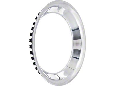 15-Inch Rally Wheel Trim Ring; 2-1/4-Inch Deep; Stainless Steel (67-81 Camaro)