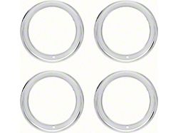 15-Inch Rally Wheel Trim Set; 3-Inch Deep; Stainless Steel (67-81 Camaro)