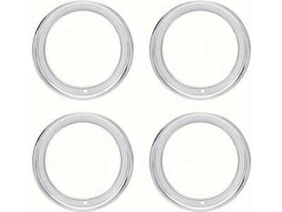 15-Inch Rally Wheel Trim Set; 3-Inch Deep; Stainless Steel (67-81 Camaro)