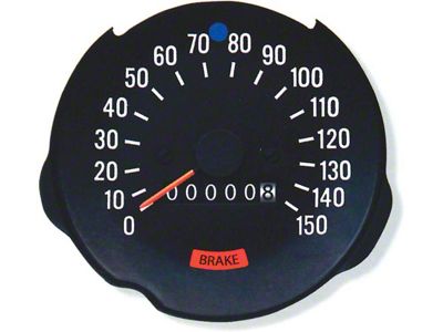 Camaro 150 MPH Speedometer, Without Speed Warning, 1970-1974