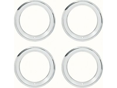 15x7 Rally Wheel Trim Ring Set with 2-5/8-Inch Deep Step Lip; Stainless Steel (67-81 Camaro)
