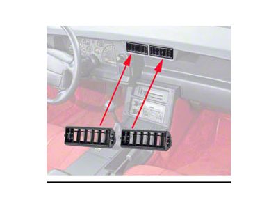 1982-92 Camaro Dash Air Outlet Deflector Vents