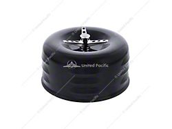 4-Inch Round Louvered Air Cleaner with 3-Wing Screw for 2-5/16-Inch Neck Carburetors; Black (Universal; Some Adaptation May Be Required)