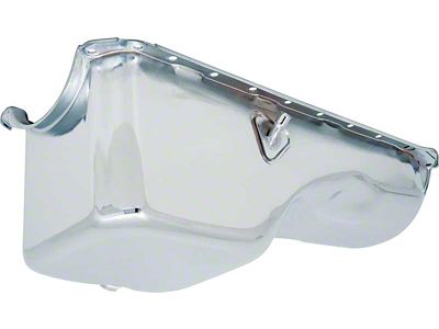 4-Quart 7-3/4-Inch Deep Sump Oil Pan; Chrome (67-90 Big Block V8 Camaro)