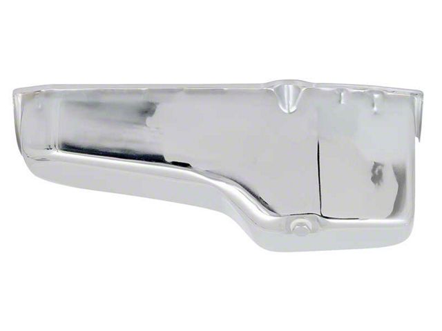 4-Quart Oil Pan with Driver Side Dipstick Location; Chrome (67-69 Small Block V8 Camaro)