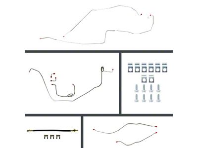 The Right Stuff Detailing Pre-Bent 4-Wheel Disc Conversion Brake Line Kit; Stainless Steel (1967 Camaro w/ Manual Brakes)