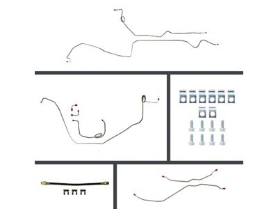 The Right Stuff Detailing Pre-Bent 4-Wheel Disc Conversion Brake Line Kit; Stainless Steel (1969 Camaro w/ Manual Brakes)
