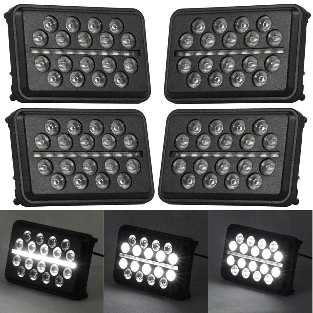 Ecklers 4x6 SLIM LINE Multi LED Projection Headlights; Low
