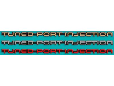 5.7 Tuned Port Injection Rear Bumper Emblem; Red (87-92 Camaro)