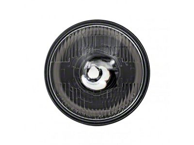5.75-Inch High/Low Beam LED Headlight with HDR Smoked Switchback Halo with Original Glass; Black Housing; Clear Lens (Universal; Some Adaptation May Be Required)
