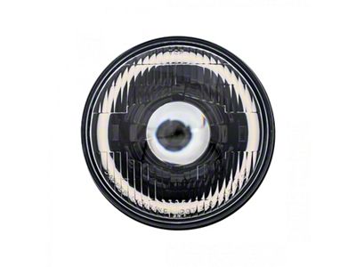 5.75-Inch High/Low Beam LED Headlight with HDR Switchback Halo with Original Glass; Black Housing; Clear Lens (Universal; Some Adaptation May Be Required)