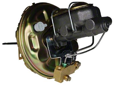 Camaro 9 Chrome Booster & Master Combo Kit, For Front DiscAnd Rear Drum, 1967-1969