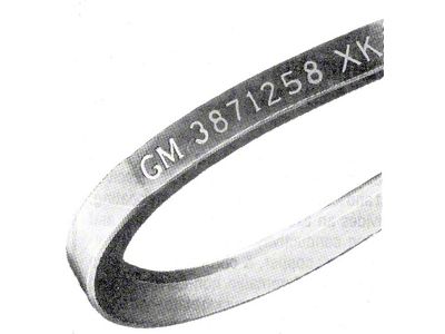 Camaro A.I.R. Pump Belt, 396ci, For Cars Without Air Conditioning, 1968