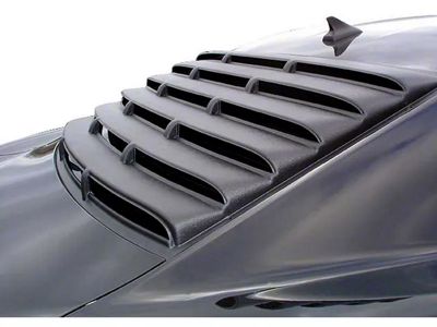ABS Rear Window Louvers; 3-Piece; Textured Black (82-92 Camaro Coupe w/ Wrap Style Spoiler and Brake Light on Glass)