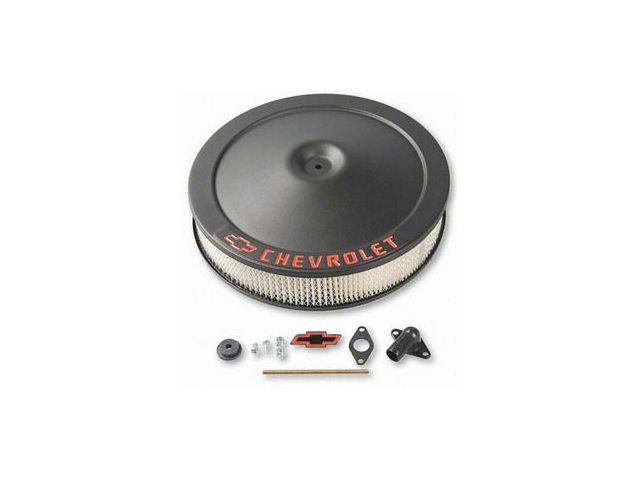 1967-92 Air Cleaner Assy,Open Element,Crinkle Blk Finish
